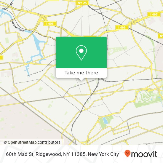 Mapa de 60th Mad St, Ridgewood, NY 11385