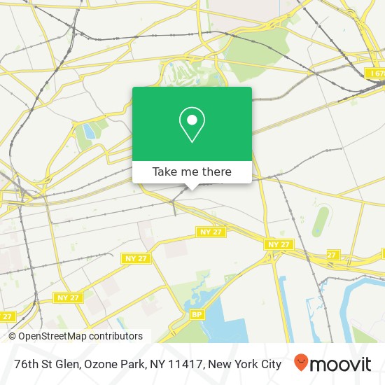 Mapa de 76th St Glen, Ozone Park, NY 11417