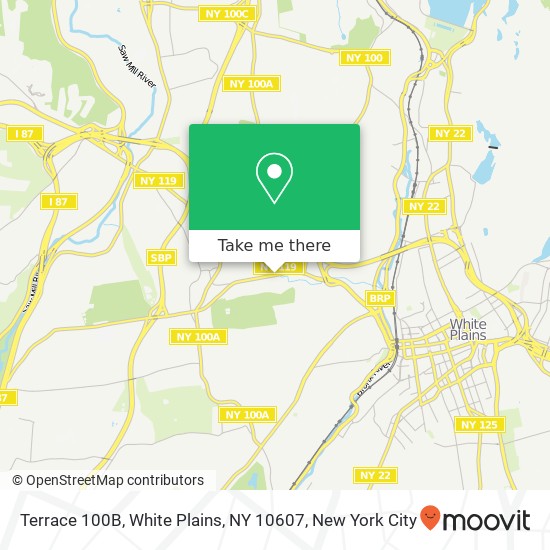 Mapa de Terrace 100B, White Plains, NY 10607