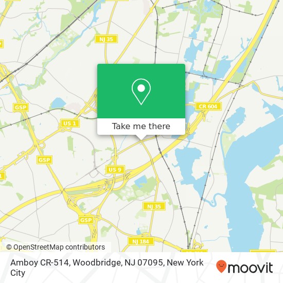 Amboy CR-514, Woodbridge, NJ 07095 map