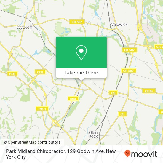 Mapa de Park Midland Chiropractor, 129 Godwin Ave