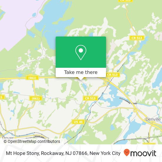 Mapa de Mt Hope Stony, Rockaway, NJ 07866