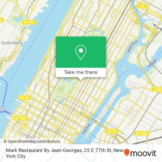 Mark Restaurant By Jean-Georges, 25 E 77th St map