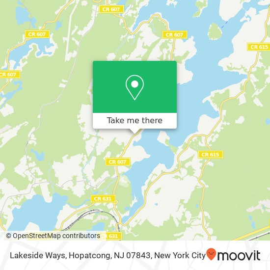 Mapa de Lakeside Ways, Hopatcong, NJ 07843