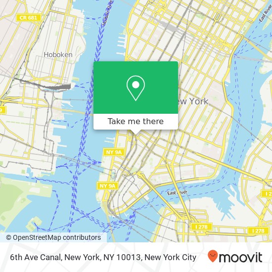 6th Ave Canal, New York, NY 10013 map