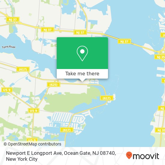 Newport E Longport Ave, Ocean Gate, NJ 08740 map