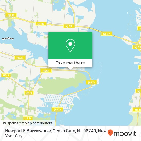 Mapa de Newport E Bayview Ave, Ocean Gate, NJ 08740