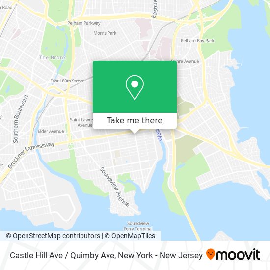 Mapa de Castle Hill Ave / Quimby Ave