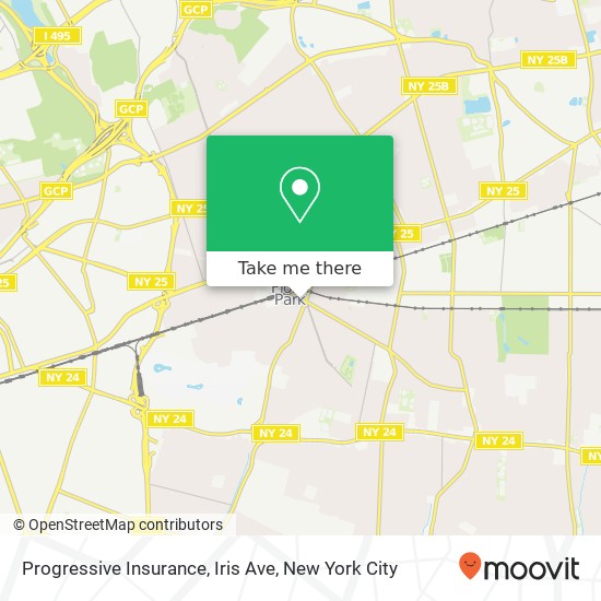 Mapa de Progressive Insurance, Iris Ave