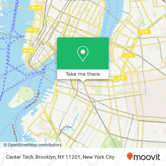 Mapa de Center Tech, Brooklyn, NY 11201