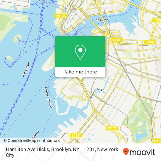 Mapa de Hamilton Ave Hicks, Brooklyn, NY 11231