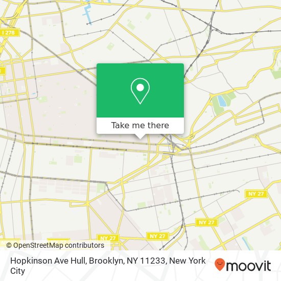Hopkinson Ave Hull, Brooklyn, NY 11233 map