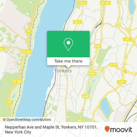 Mapa de Nepperhan Ave and Maple St, Yonkers, NY 10701