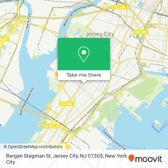 Bergen Stegman St, Jersey City, NJ 07305 map