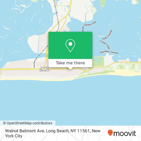 Mapa de Walnut Belmont Ave, Long Beach, NY 11561