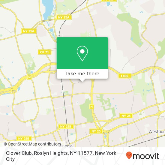 Mapa de Clover Club, Roslyn Heights, NY 11577