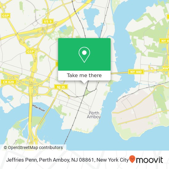 Mapa de Jeffries Penn, Perth Amboy, NJ 08861