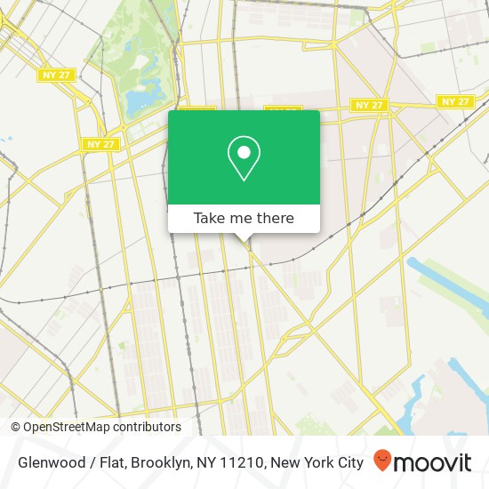 Mapa de Glenwood / Flat, Brooklyn, NY 11210