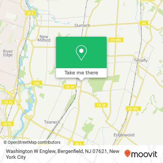 Washington W Englew, Bergenfield, NJ 07621 map