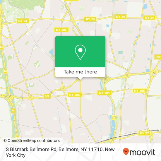 Mapa de S Bismark Bellmore Rd, Bellmore, NY 11710