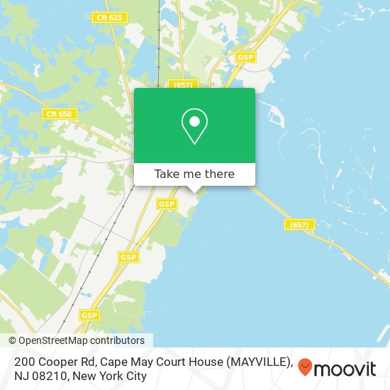 200 Cooper Rd, Cape May Court House (MAYVILLE), NJ 08210 map