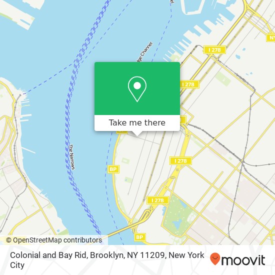 Colonial and Bay Rid, Brooklyn, NY 11209 map