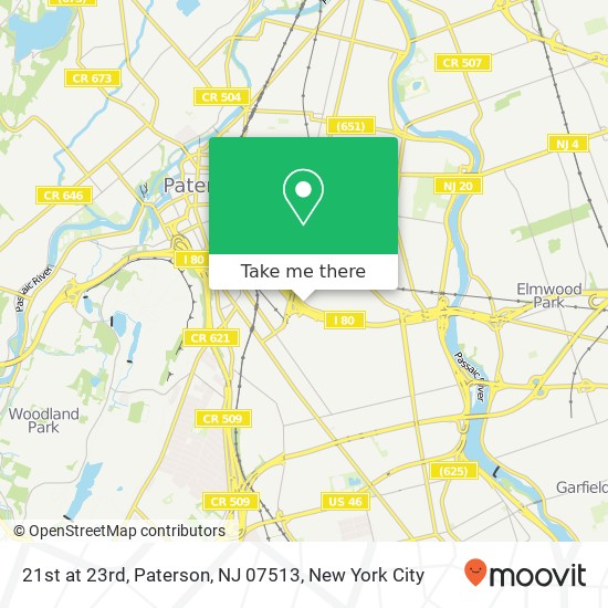 Mapa de 21st at 23rd, Paterson, NJ 07513