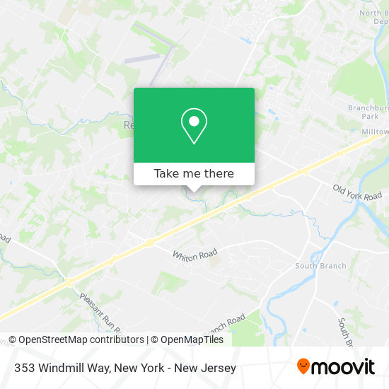 Mapa de 353 Windmill Way, Branchburg Twp, NJ 08876