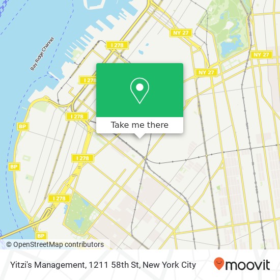 Mapa de Yitzi's Management, 1211 58th St