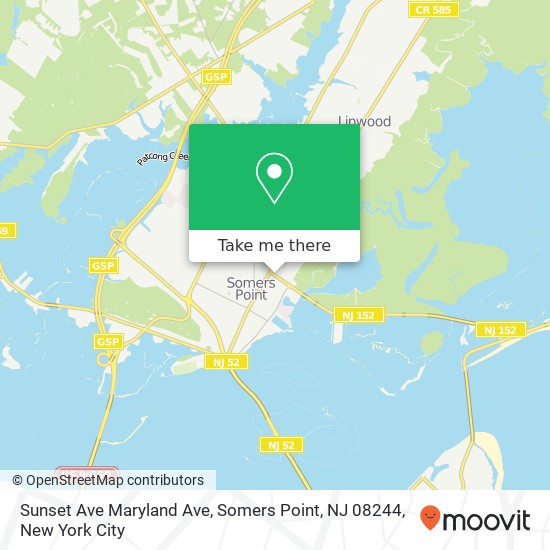 Sunset Ave Maryland Ave, Somers Point, NJ 08244 map
