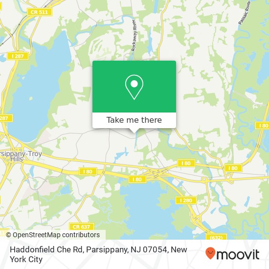 Haddonfield Che Rd, Parsippany, NJ 07054 map