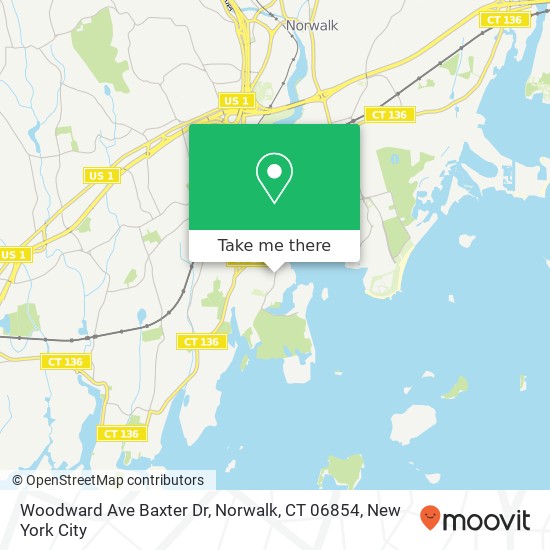 Woodward Ave Baxter Dr, Norwalk, CT 06854 map