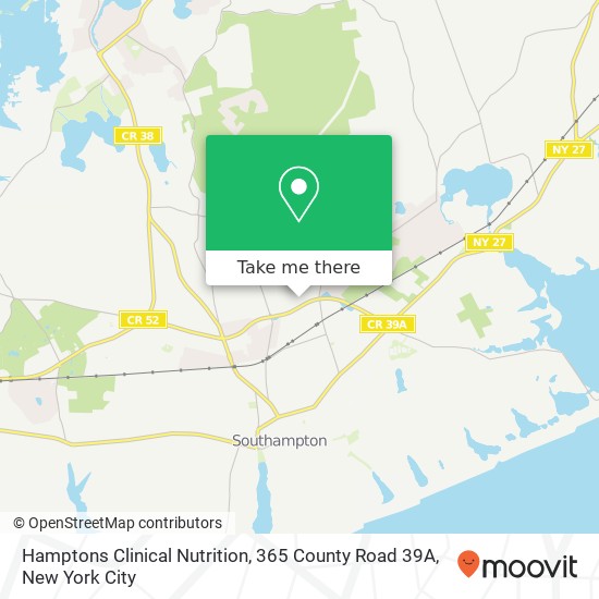 Hamptons Clinical Nutrition, 365 County Road 39A map