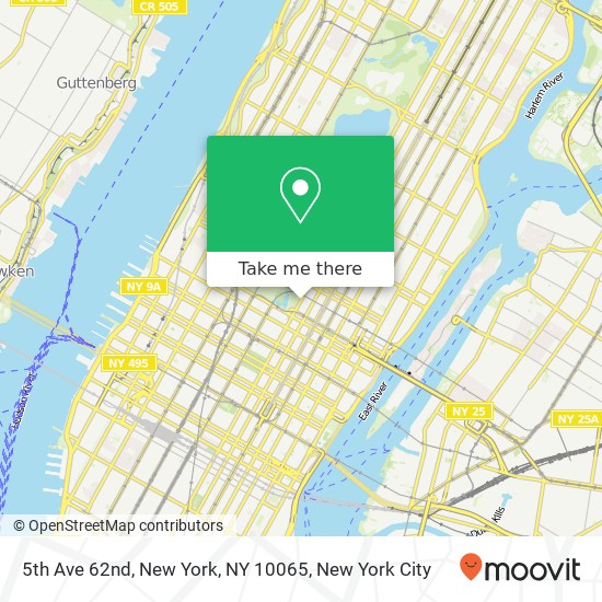 5th Ave 62nd, New York, NY 10065 map