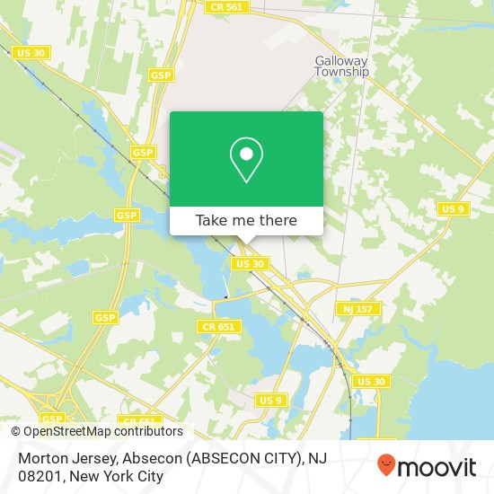 Mapa de Morton Jersey, Absecon (ABSECON CITY), NJ 08201