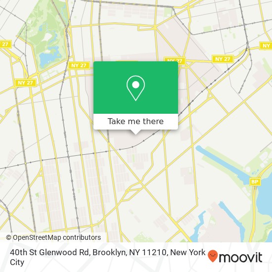 40th St Glenwood Rd, Brooklyn, NY 11210 map