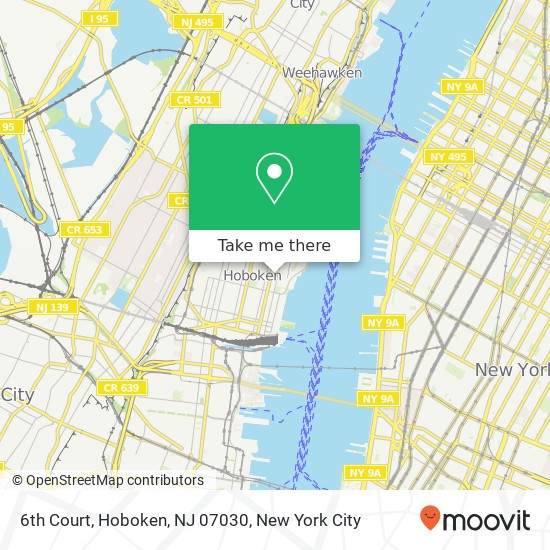 6th Court, Hoboken, NJ 07030 map