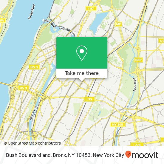 Bush Boulevard and, Bronx, NY 10453 map