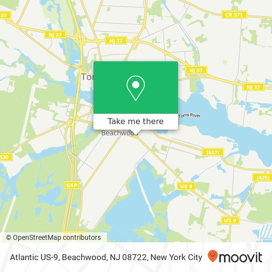 Mapa de Atlantic US-9, Beachwood, NJ 08722