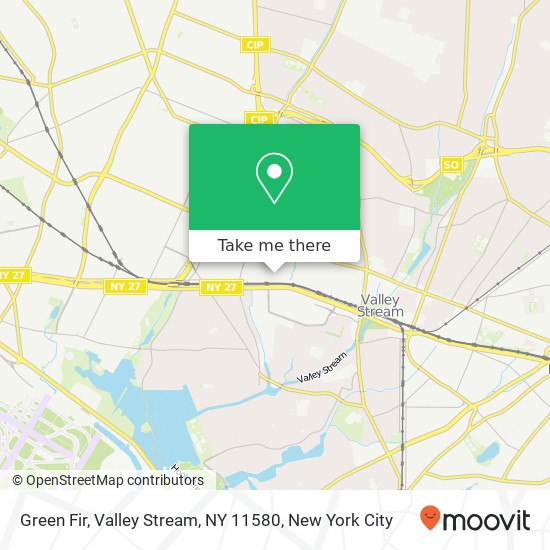 Mapa de Green Fir, Valley Stream, NY 11580