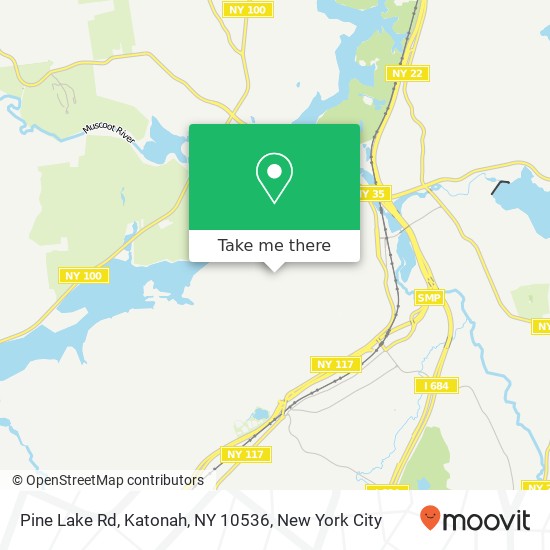 Mapa de Pine Lake Rd, Katonah, NY 10536