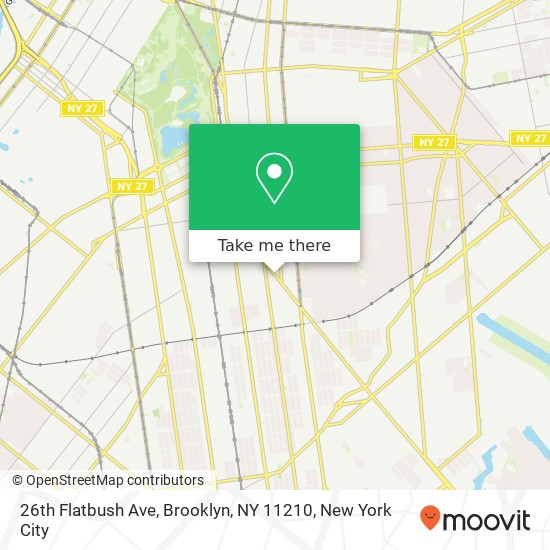 Mapa de 26th Flatbush Ave, Brooklyn, NY 11210