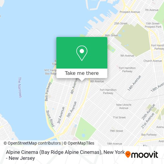 Mapa de Alpine Cinema (Bay Ridge Alpine Cinemas)