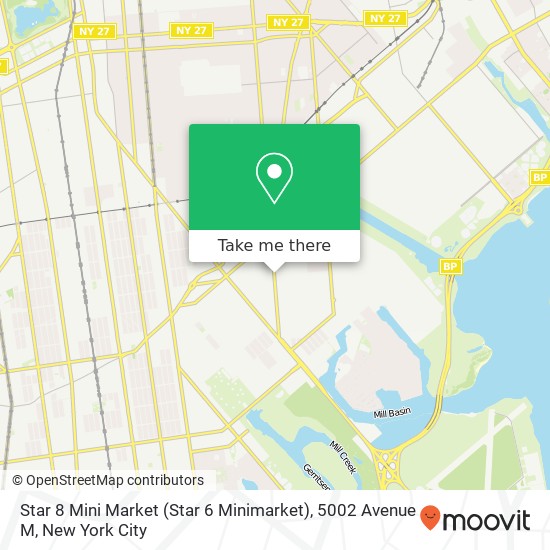 Mapa de Star 8 Mini Market (Star 6 Minimarket), 5002 Avenue M