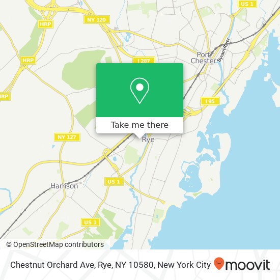 Mapa de Chestnut Orchard Ave, Rye, NY 10580