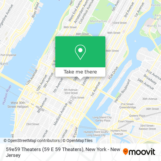 59e59 Theaters (59 E 59 Theaters) map