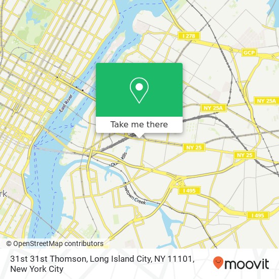 Mapa de 31st 31st Thomson, Long Island City, NY 11101