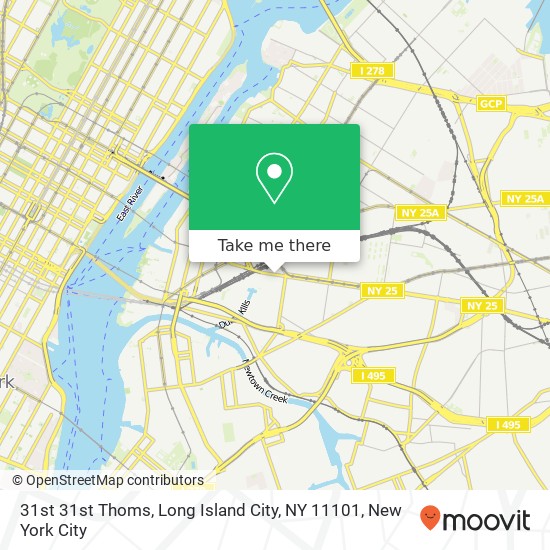 Mapa de 31st 31st Thoms, Long Island City, NY 11101