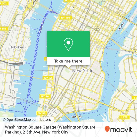 Mapa de Washington Square Garage (Washington Square Parking), 2 5th Ave