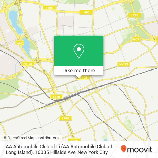 Mapa de AA Automobile Club of Li (AA Automobile Club of Long Island), 16005 Hillside Ave